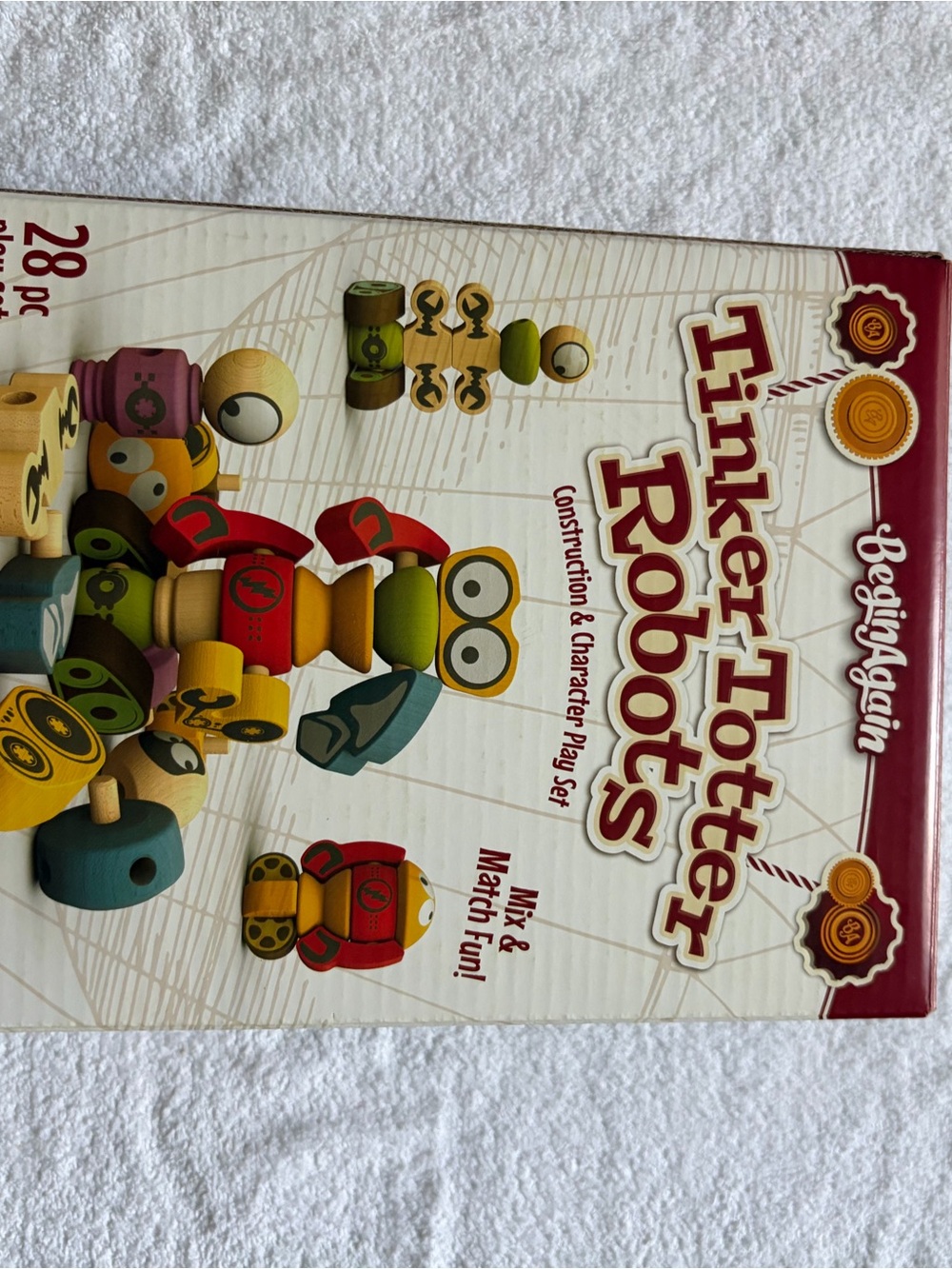 Begin Again TinkerTotter Robots Wooden Building Set - Multicolor